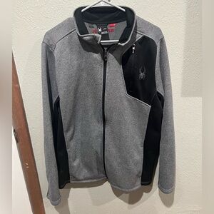 Spyder Full Zip Black and Gray Jacket EUC Size L